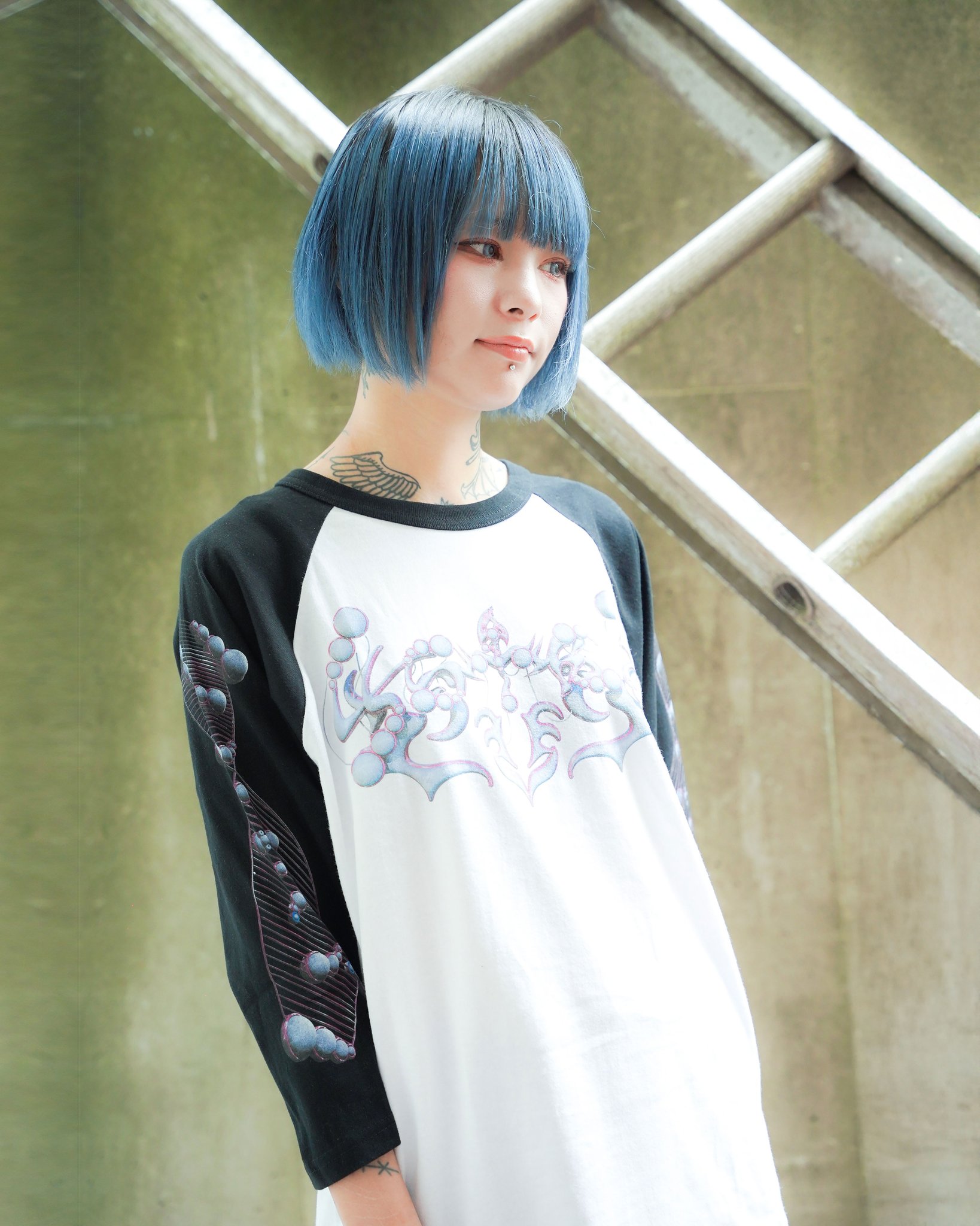 新品未使用、タグ付き　LANI's Chirimen aroha shirt THE NORTHERN LIMIT LONG T-SHIRT | ASAMAYA