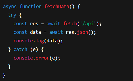 SlugNeffex's tweet photo. 💪Day 34 of #CodeStreak

async/await makes async code cleaner:

Looks synchronous, works asynchronously.

#CodeStreak #JavaScriptTips https://t.co/Z4T9XFq3iW