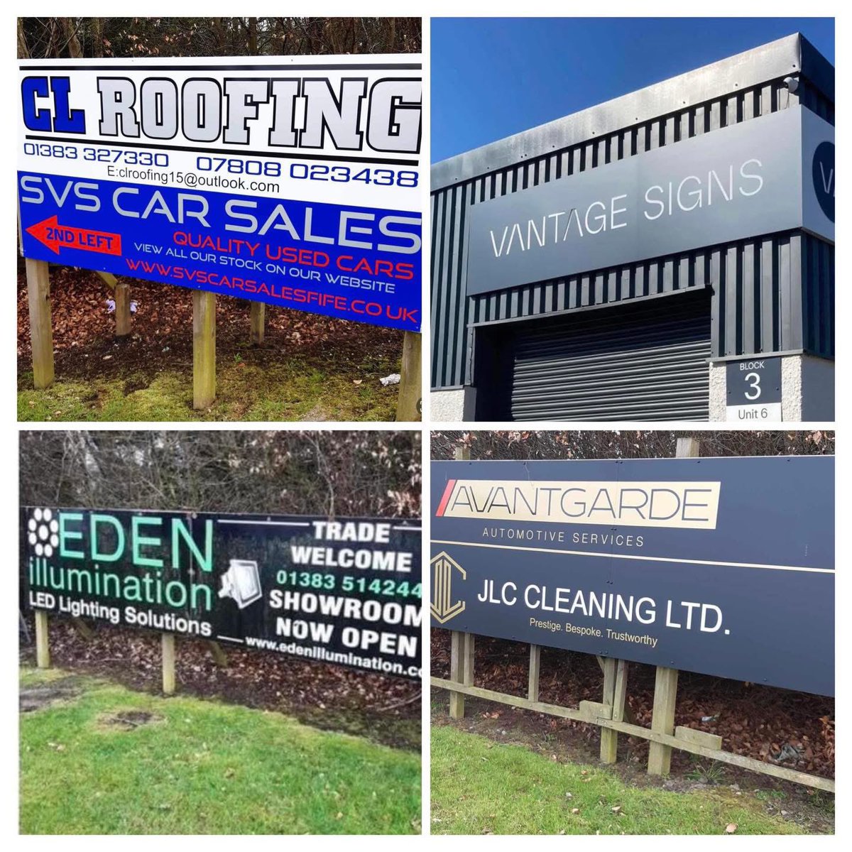 Some of the local businesses at Woodend