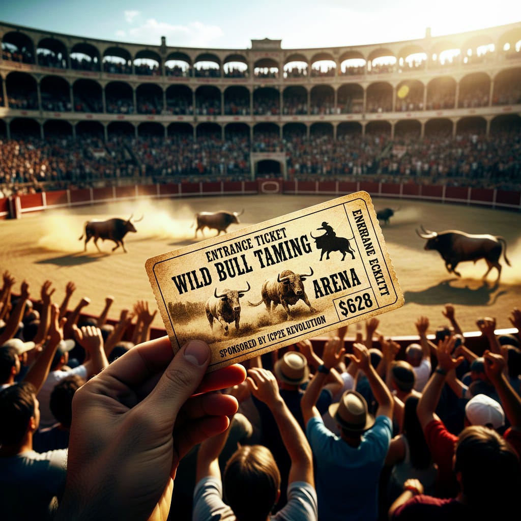 IndoComP2E's tweet image. Pioneer, apakah sudah memiliki ticket untuk memasuki arena Permainan Menaklukkan Banteng? Pastikan Anda memiliki ticket masuk Gelombang Pertama. @PiCoreTeam #PiChain #MainnetApp #PiAppStudio Pibull.art pibox.art Pipet.me #NFTs  #PiP2E