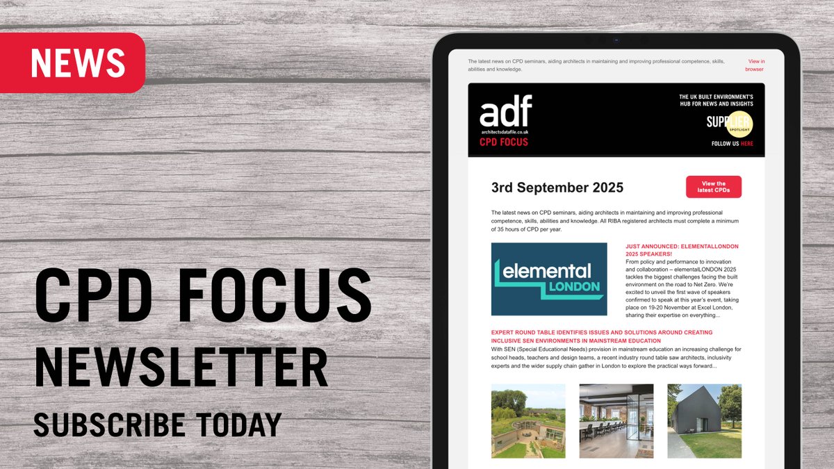 ADF - Architects' Datafile (@architectsdf) on Twitter photo The latest #CPDFocus newsletter from @Architectsdf is out! 🚀 Check out CPD seminars from <a href="/CedralUK/">Cedral UK by Etex</a>, #FlexibleSpace, <a href="/Optigrun/">OPTIGRUN GREENROOFS</a>, and more! Sign up here: subscribepage.io/adf #Architecture #Learning The latest #CPDFocus newsletter from @Architectsdf is out! 🚀 Check out CPD seminars from <a href="/CedralUK/">Cedral UK by Etex</a>, #FlexibleSpace, <a href="/Optigrun/">OPTIGRUN GREENROOFS</a>, and more! Sign up here: subscribepage.io/adf #Architecture #Learning