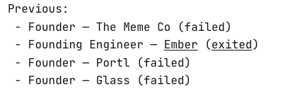 decided to put the failures as well as the successes on my personal site