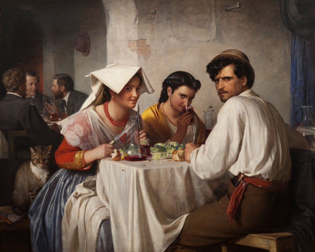 DANS UNE OSTERIA ROMAINE
Carl Bloch, 1866 - Statens Museum for Kunst (SMK), Copenhague, Danemark
>>> musee-virtuel-vin.fr/amis