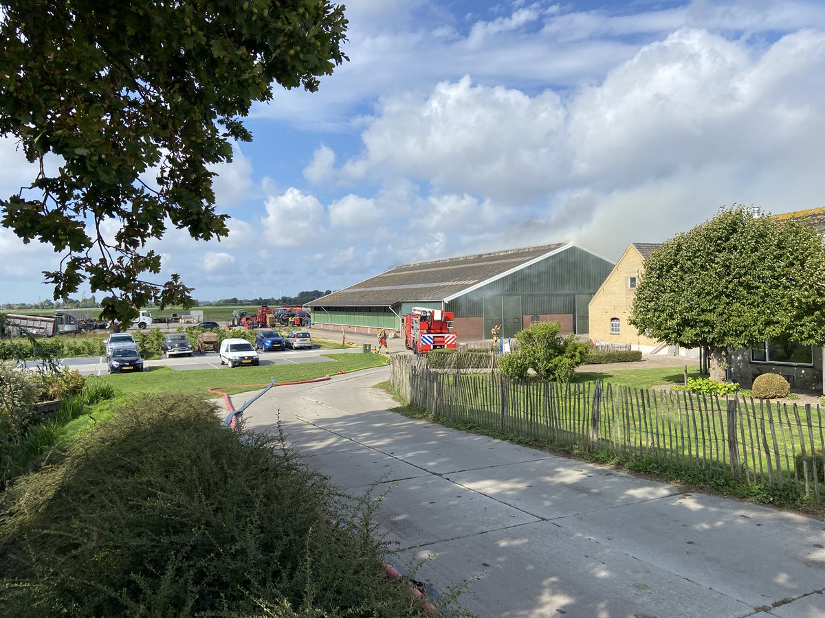 Grote brand in Maasland door hooibrand