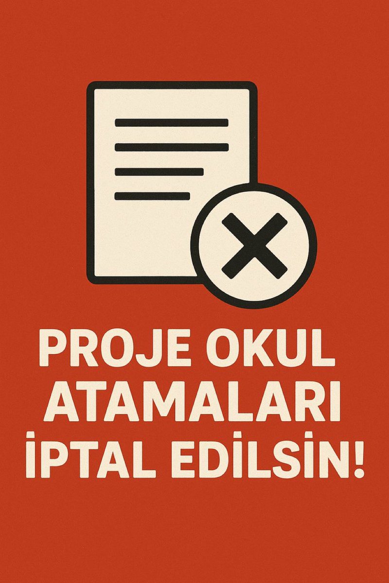 Proje okullarında yaşanan öğretmen kıyımının açıklanabilir bir tarafı yok. Birilerinin yaptığı listelerle okullarına yıllarca emek vermiş öğretmenler hukuksuzca gönderildi. Okullar kimsenin şahsi işetmesi değil kamu kurumudur, atamalar iptal edilmelidir.
#ProjeOkulunaAdalet