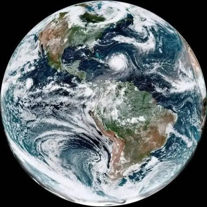 This photo of Earth was taken an hour ago by NOAA GOES Satellite...