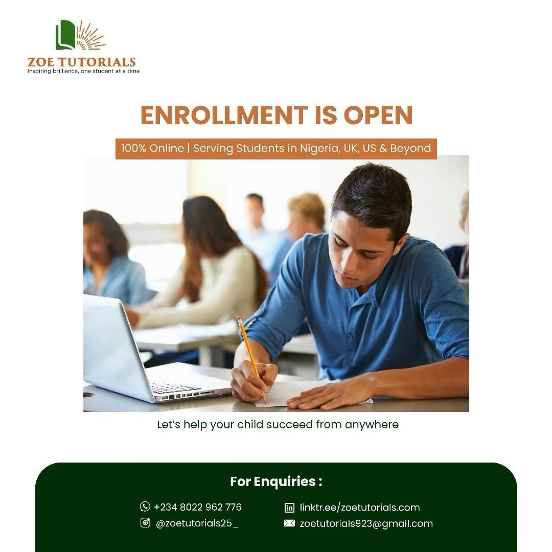 zoetutorials25_'s tweet image. At Zoe Tutorials, we make learning easier, personalized, and engaging for children ages 5–18.
Click here forms.gle/GCPxsdpc2s59Qs… to get started and watch your child grow in confidence and results!

#onlinetutor #onlinetutoring #needtutor #improvechildacademics