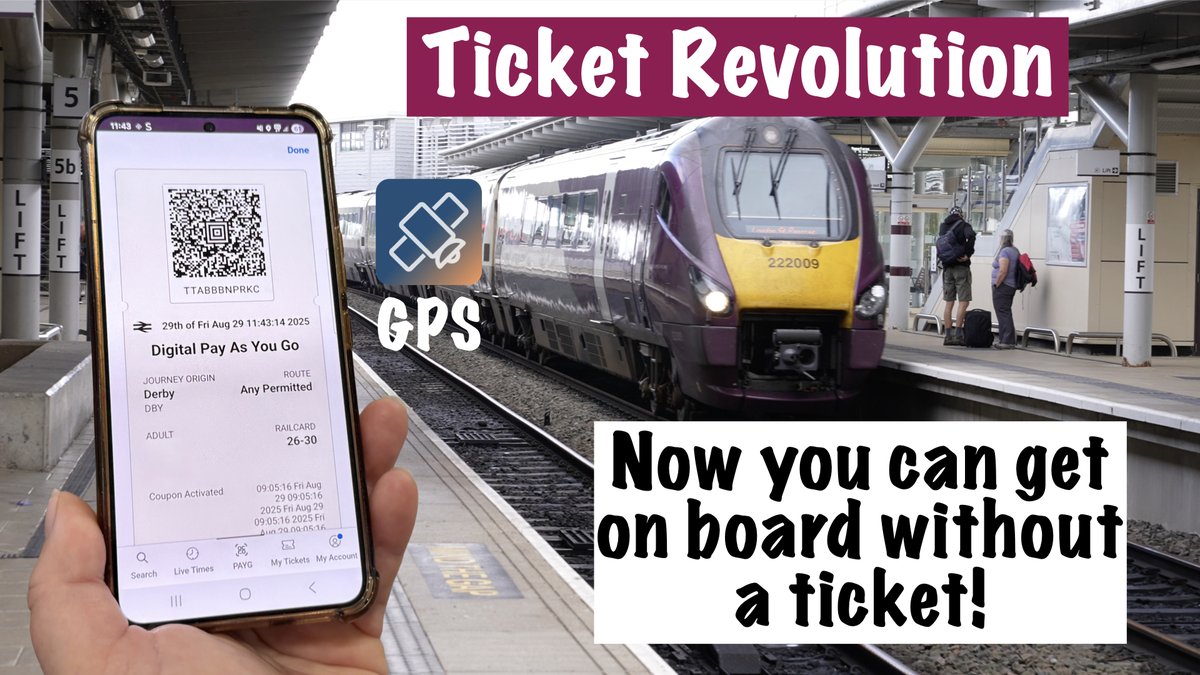 Ticketing on the trains is changing! A trial in the East Midlands uses a smart phone and GPS technology to work out where your journey starts and where it ends. You then get charged for the cheapest available fare. 
Click the link to watch the video
youtu.be/9wc3Zvck2xI