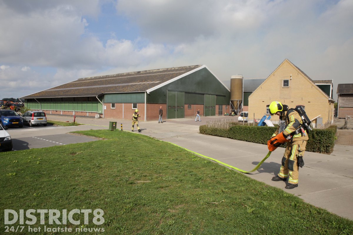 Zeer Grote Brand bij een stal aan de Kwakelweg in Maasland
