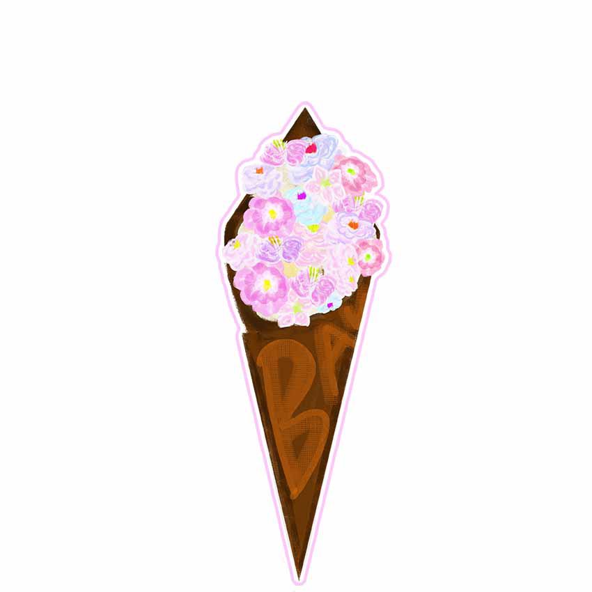 yongzhang0104's tweet image. Ice cream keychain #illustrationart