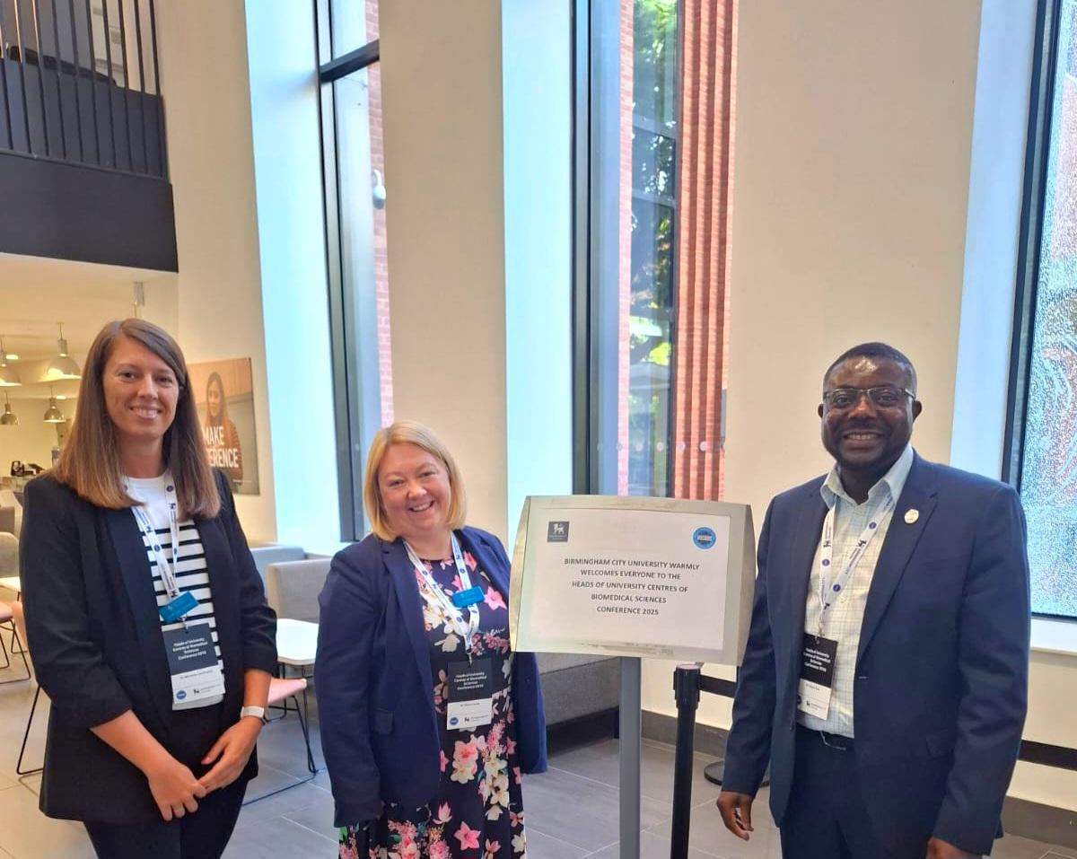 <a href="/drclairesworld/">Dr Claire Lucas</a>, <a href="/M_Cordingley/">Dr Michelle Cordingley</a>  and <a href="/Doyen_Eze/">Dr Ukpai Eze</a>  representing Chester Medical School at the HUCBMS 2025 conference 🙌 Inspiring conversations and fresh ideas to take back into our teaching! #TeamCMS #BiomedicalScience #HUCBMS2025