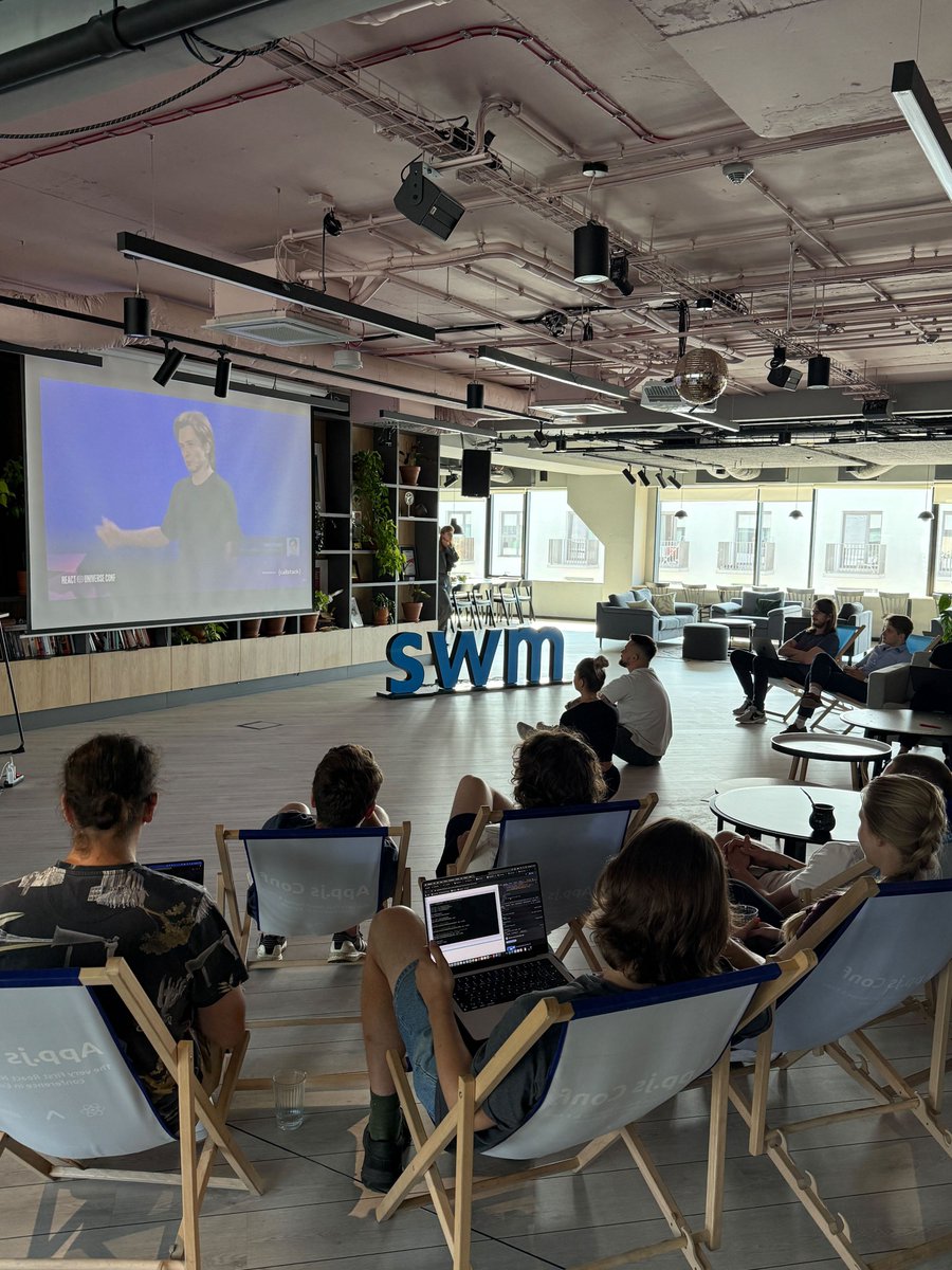 Our office is all eyes on @_tjzel presenting at <a href="/reactuniverse_/">React Universe Conf</a> 👀✨
Let’s go! 🚀