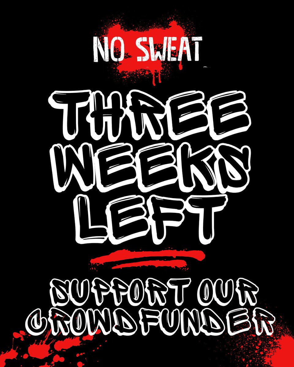 Only three weeks left of our crowdfunder!  

crowdfunder.co.uk/p/no-sweat-fig…

Donate today and helps us raise as much as possible to grow our project.  No Sweat's union-made Tees not only support the workers that make them but help organise sweatshop workers that need unions.