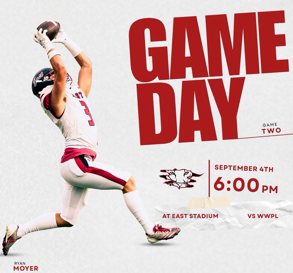 GAMEDAY ‼️ HOME OPENER 🚨
📍Cherry Hill East Stadium
⏰ 6:00 pm kickoff 
🏈 Chance to go 2-0!
🎟️ gofan.co/app/school/NJ2…
Support the team and WEAR RED 🔴
#TheNewStandard #FACTS