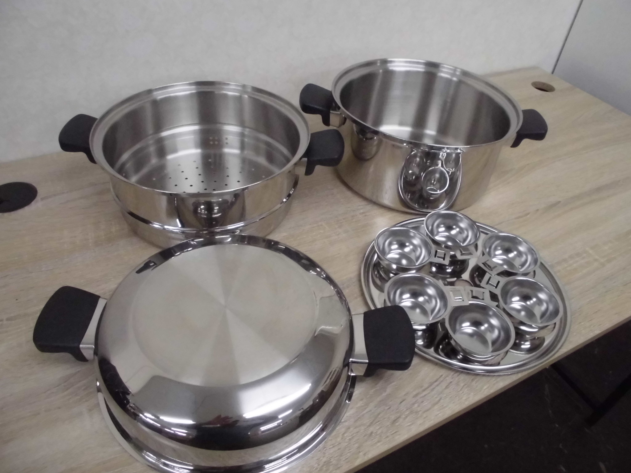 6m7634b2v 美品 Amway Queen/アムウェイ 両手鍋 ステンレス Amway Queen アムウェイ クィーン 18/8 ステンレス両手鍋 27