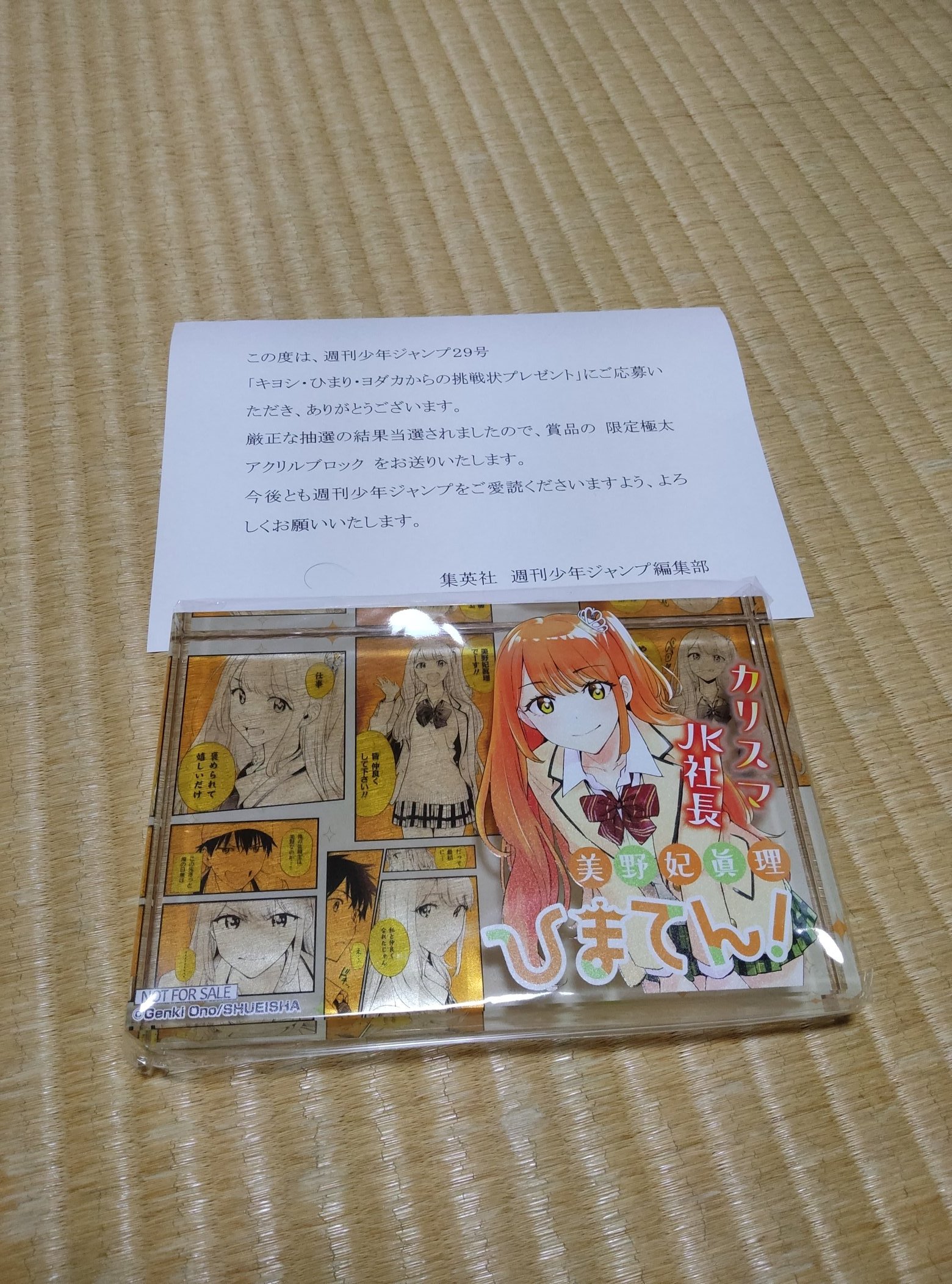 非売品 カグラバチ 極太アクリルブロック ジャンプ モブ妖術師コンテスト 当選品 カグラバチ 極太アクリルブロック(ジャンプ モブ妖術師