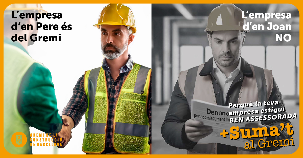 🔹 L’empresa d’en Joan ha estat denunciada per un treballador per un acomiadament improcedent.

✅ El #Gremi ajuda a gestionar situacions laborals de manera adequada 🚧

Perquè la teva empresa estigui BEN ASSESSORADA, #SumatAlGremi!

gremi-obres.org/feste-soci/