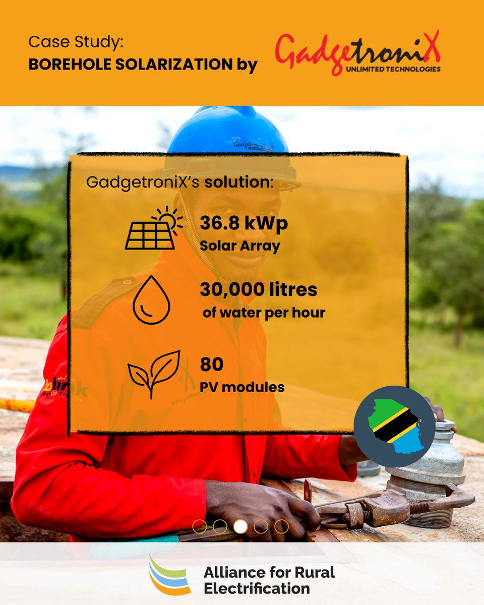 RuralElec's tweet image. It&apos;s #ThrowbackThursday! 

⛰️ Our member GadgetroniX.net LTD developed a borehole solarisation project to improve the livelihoods of the Weni community in Tanzania, which is impacted by unreliable and costly access to water.

🎯 Their solution involved the installation of…