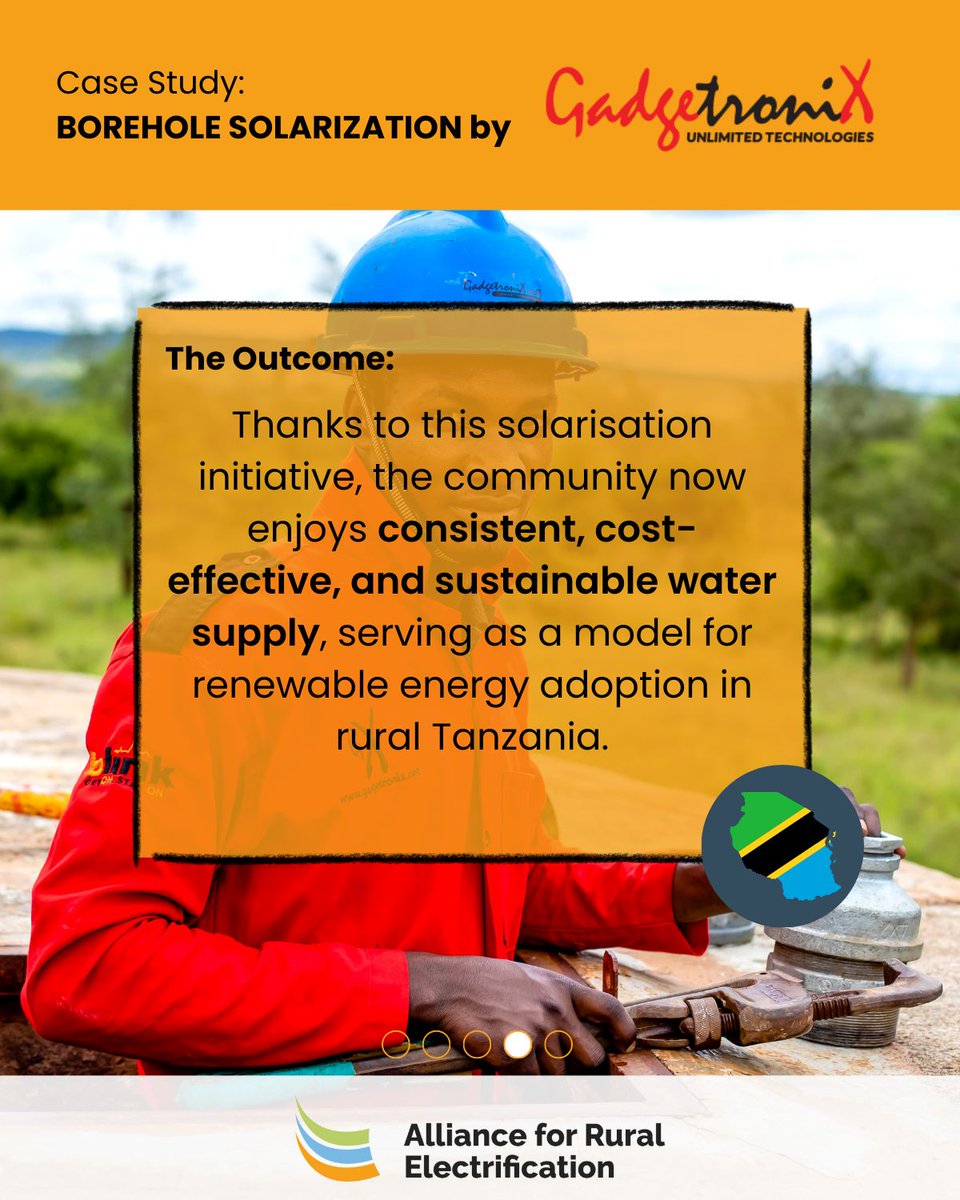 RuralElec's tweet image. It&apos;s #ThrowbackThursday! 

⛰️ Our member GadgetroniX.net LTD developed a borehole solarisation project to improve the livelihoods of the Weni community in Tanzania, which is impacted by unreliable and costly access to water.

🎯 Their solution involved the installation of…