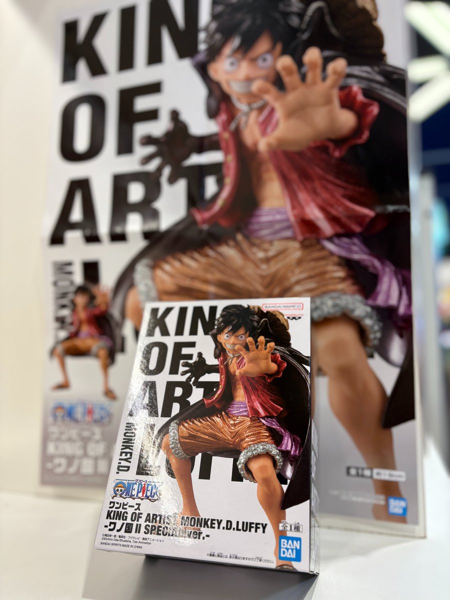 【景品情報】
本日より、大人気ワンピースより
KING　OF　ARTIST　MONKEY・D・LUFFY
‐ワノ国　Ⅱ　SPECIAL ver‐　が登場中です‼‼‼

今回もグラフィックがとても良く、
ぜひ獲得したい景品ですぅ～

＃ラクイチラクザ　＃いちばん楽しい100円へ
＃MONKEY・D・LUFFY