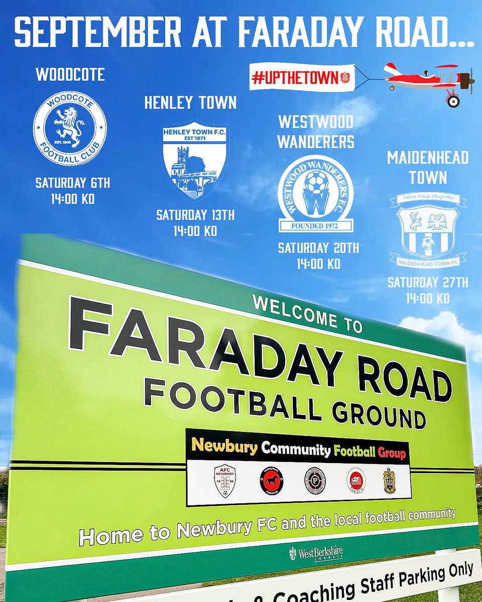A busy month ahead at Faraday Road, starting with <a href="/woodcote_fc/">Woodcote Football Club ⚽️</a> on Saturday 🤝

The bar will open at 12:30pm, giving you plenty of time to get settled before the 2:00pm kick-off. We’d love to see a big crowd out again to cheer on the lads!

#UpTheTown ❤️🤍
