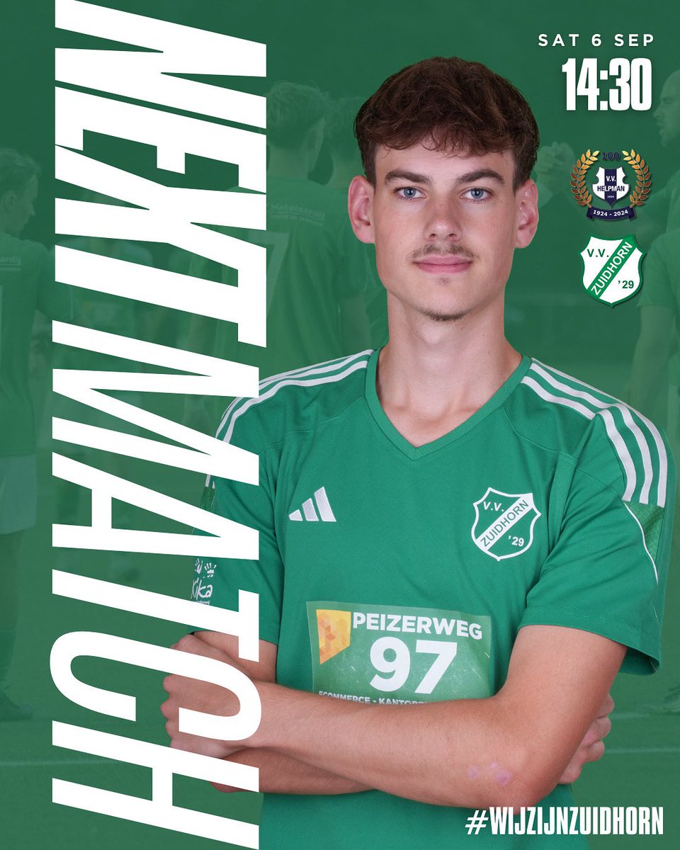 𝑻𝒘𝒆𝒆𝒅𝒆 𝒃𝒆𝒌𝒆𝒓𝒘𝒆𝒅𝒔𝒕𝒓𝒊𝒋𝒅

Aankomende weekend speelt ons 1e elftal tegen vv Helpman. Onze opponent won de eerste bekerwedstrijd met 2-4 van Aduard 2000. #wijzijnzuidhorn