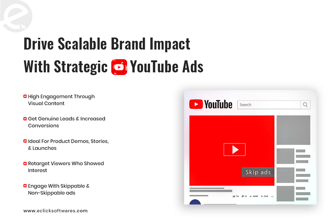 eclicksoftware's tweet image. YouTube Ads blend storytelling with precise targeting to boost engagement, conversions &amp;amp; brand presence. With smart placements &amp;amp; tailored messaging, we help you reach the right audience at the right time.
📲 +91 33 4004 4425
🌐 eclicksoftwares.com
#YouTubeAds