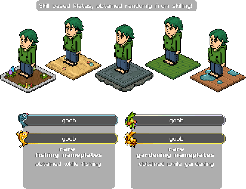 Expanding the current skill system to include cosmetics for your profile? Why not, i say! 

Some small practice for fun, as always!

#HabboOrigins : #Habbo