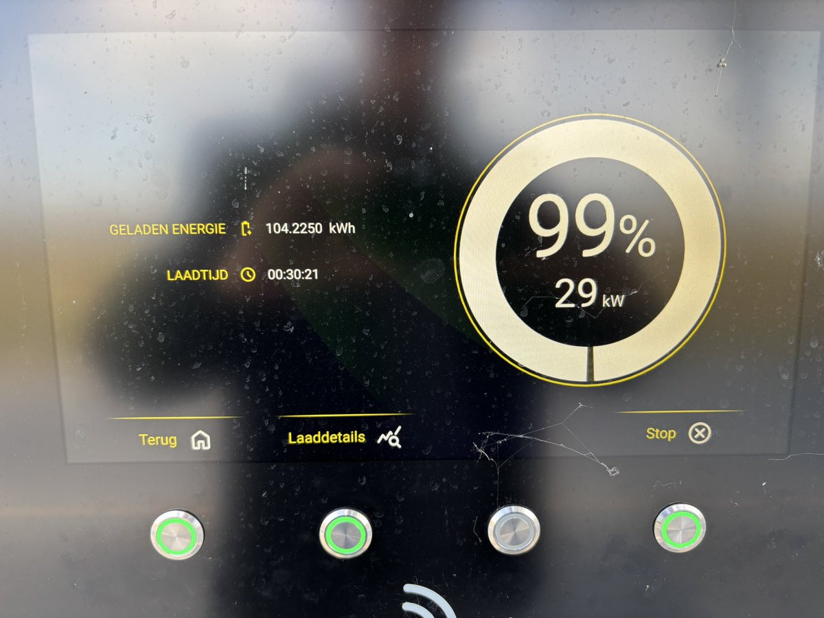 Exactly 30 min for 100% and 100+&gt; kWh