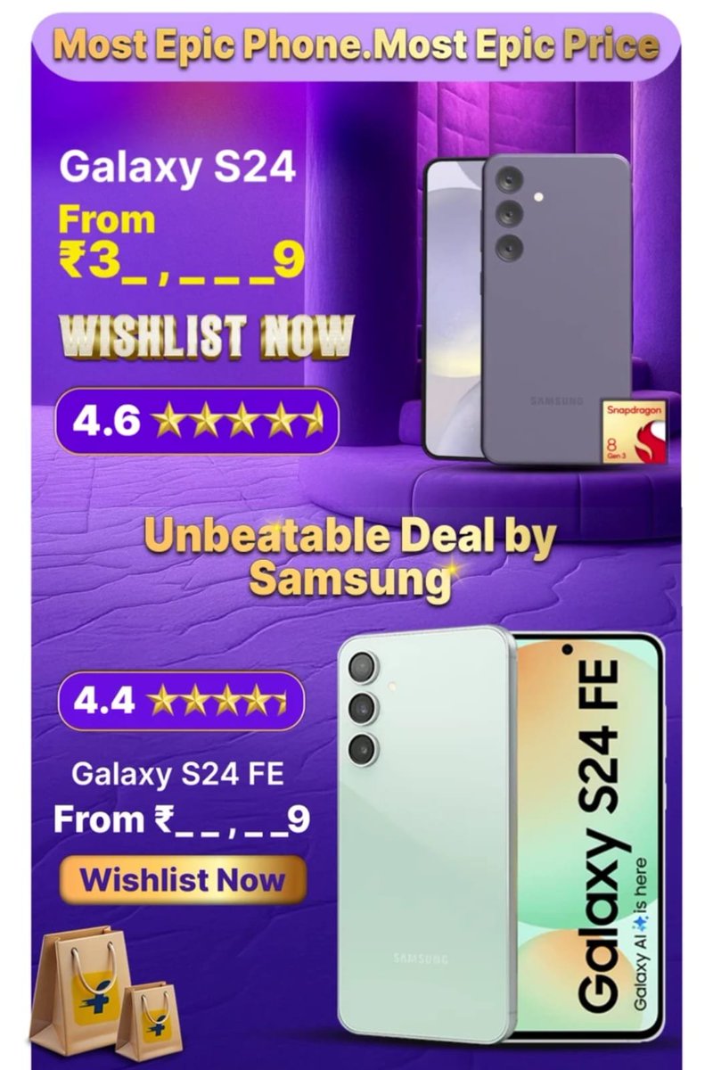 Flipkart is planning on selling the Galaxy S24 for ₹3 lakh plus 🫣