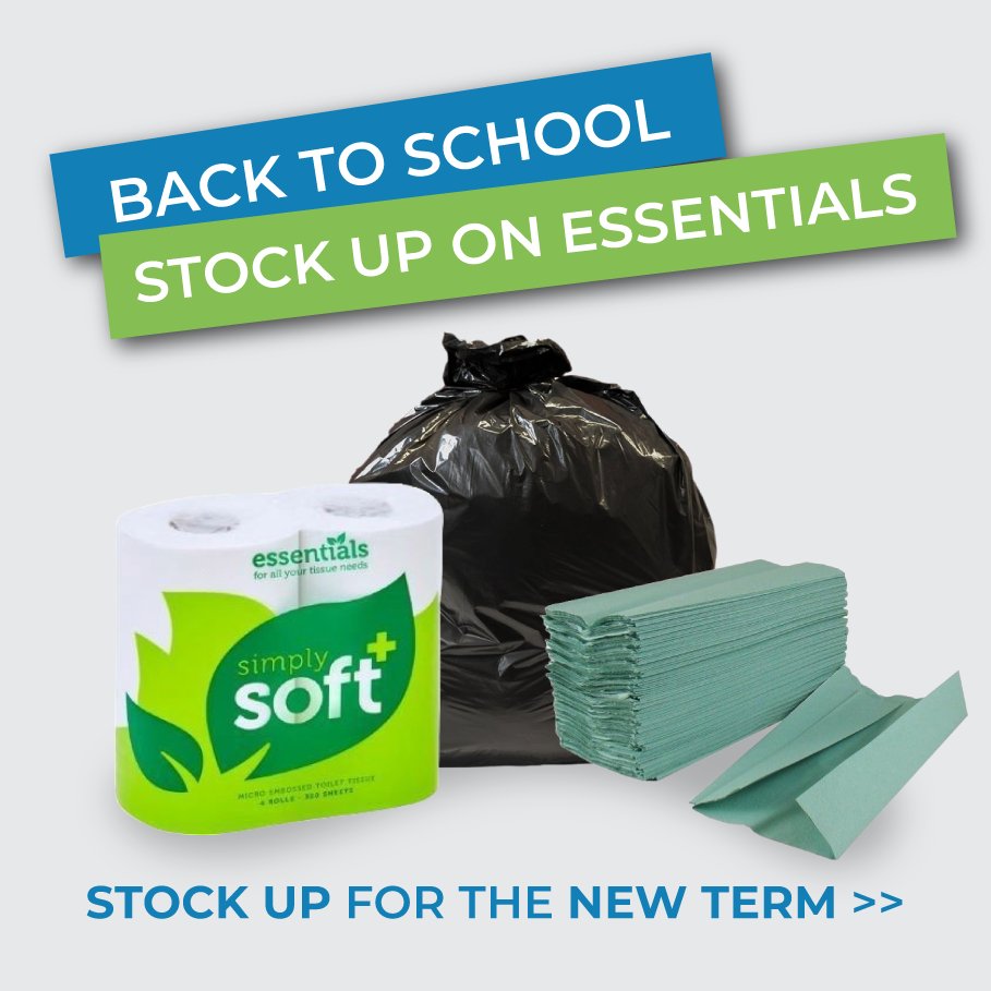 Back to school - stock up and get ready! 🎒🧼

Make sure you’re fully prepared with all the essentials to keep things running smoothly. 👉 Order today and be ready for the term ahead: janitorialdirect.co.uk