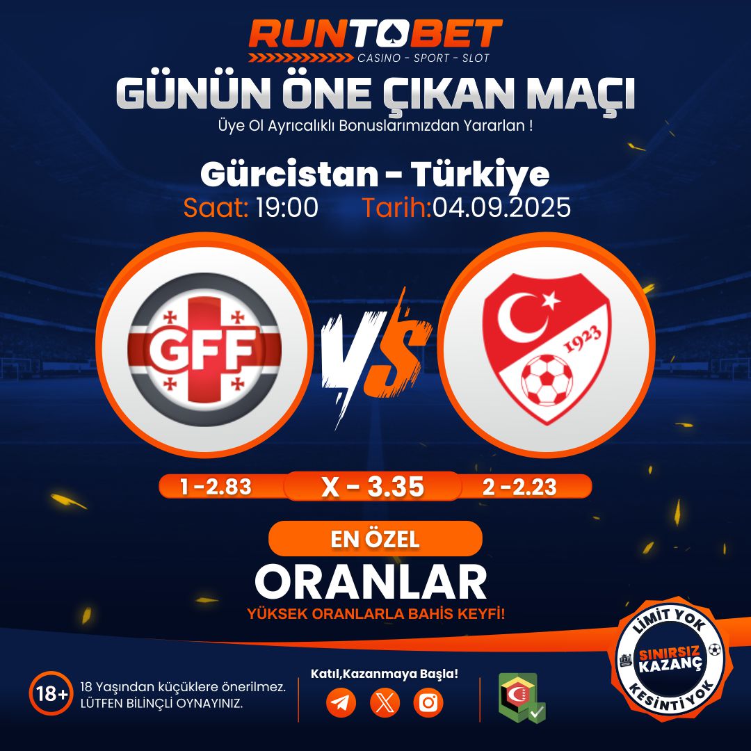 💸 Günün Yüksek Oranlı Favori Karşılaşması Seni Bekliyor! 

🤩 Durdurulamaz Heyecan , Bitmeyen Kazanç: #Runtobet 'te Yüksek Oranlarla Onlarca Lig , Binlerce Maç Sizi Bekliyor!

⚡️ Kayıplarınıza Anlık %3️⃣0️⃣’a Varan Spor #CashBack Almayı Unutmayınız! 

🏦 runtobet222.com
