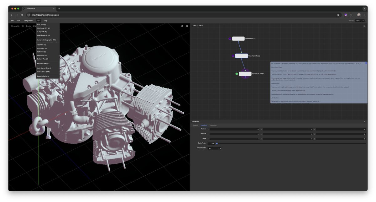 marko_koljancic's tweet image. Building my new application, Minimystx; It is web-based 3D parametric design tool, privacy oriented. Building alone, will be open sourced and released very soon as alpha build.
Sharing first screenshots from dev.
#minimystx #parametricdesign #WebDev #opensource #3d