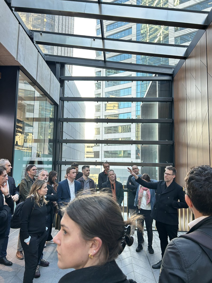 In the laneways of the Commercial Bay retail/hospitality podium - looking up through the glass roof to the PWC tower. #ctbuhwalks