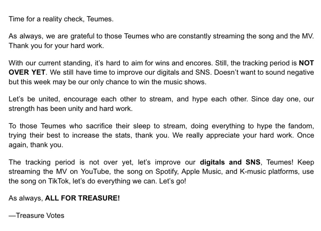 TREASURE VOTES tweet media