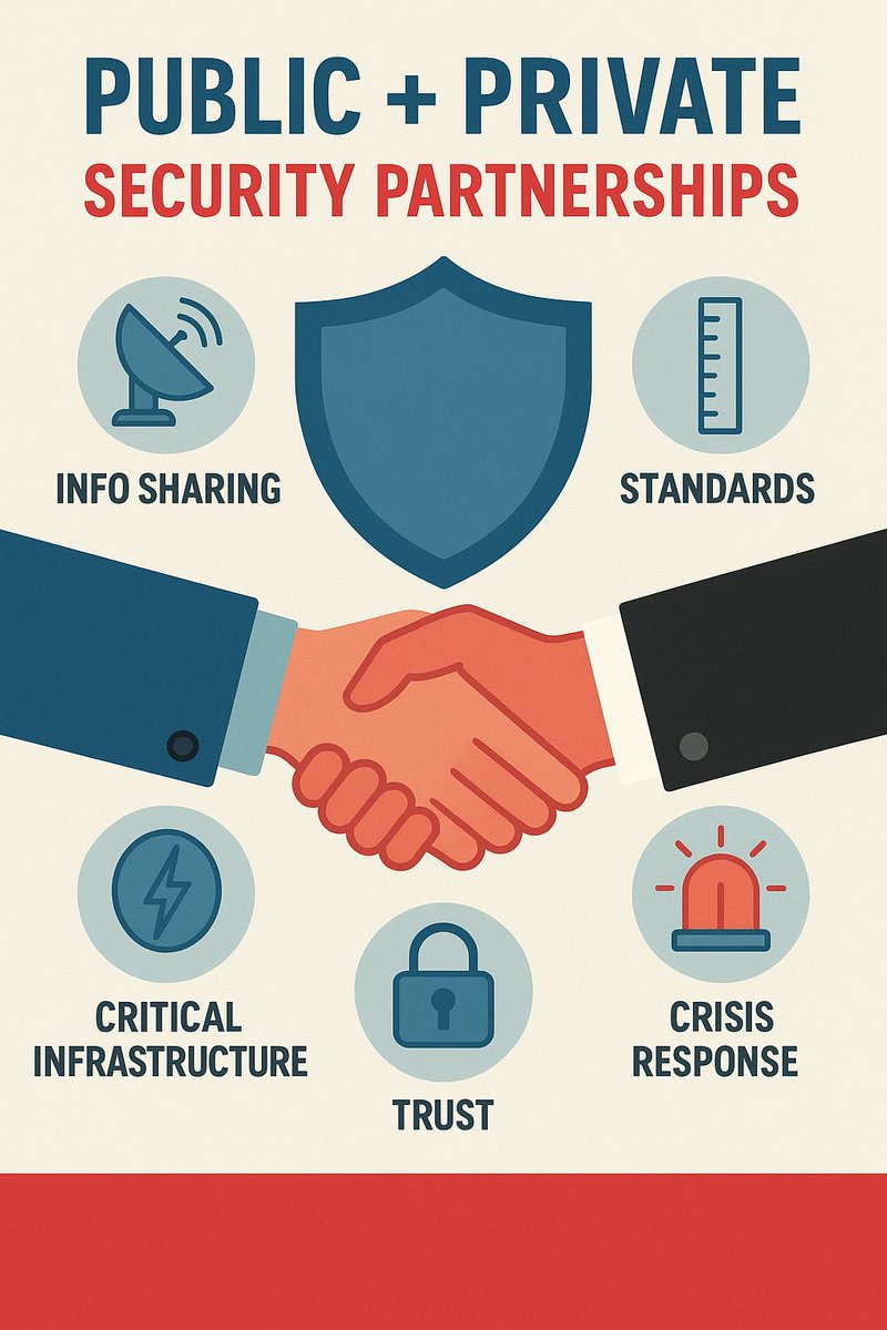 DynamicReact's tweet image. 🤝 Public + Private Security Partnerships matter.
✅ Info sharing saves time
✅ Standards build consistency
✅ Protecting critical infrastructure
✅ Faster crisis response
✅ Trust = resilience
The future of security is collaboration.