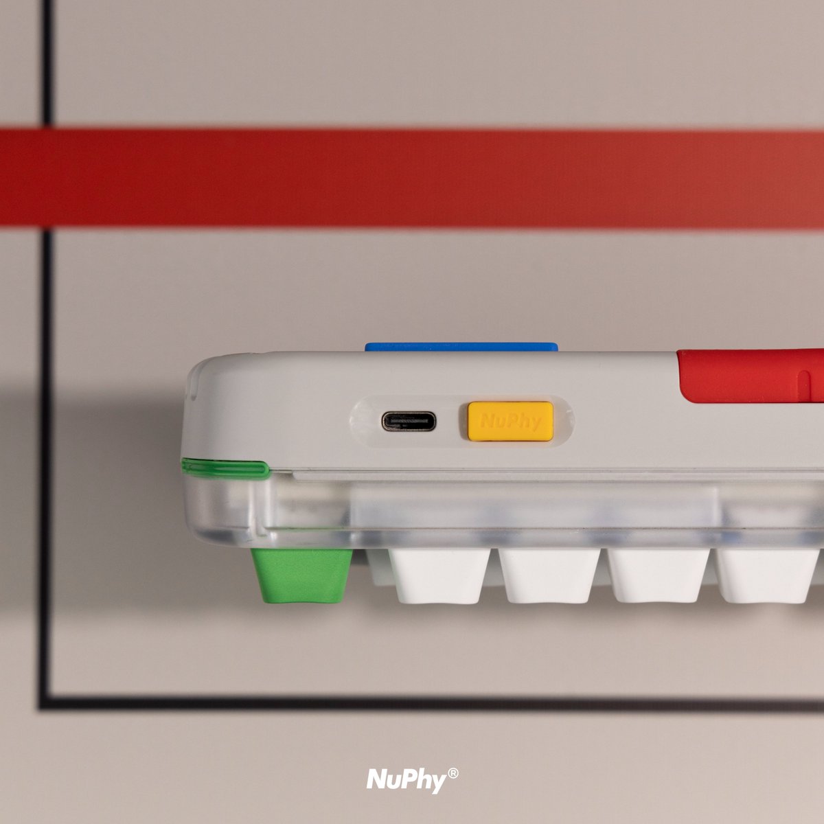 nuphystudio's tweet photo. Kick75 | Every Keystroke, a Masterpiece
Art isn’t just on canvas.
Red, yellow, blue, green, grey.
Every keystroke is art.

#nuphy #kick75 #MechanicalKeyboard #desksetup #CustomKeyboard #Keyboard #MechanicalKeyboard https://t.co/b30kJFSPRe