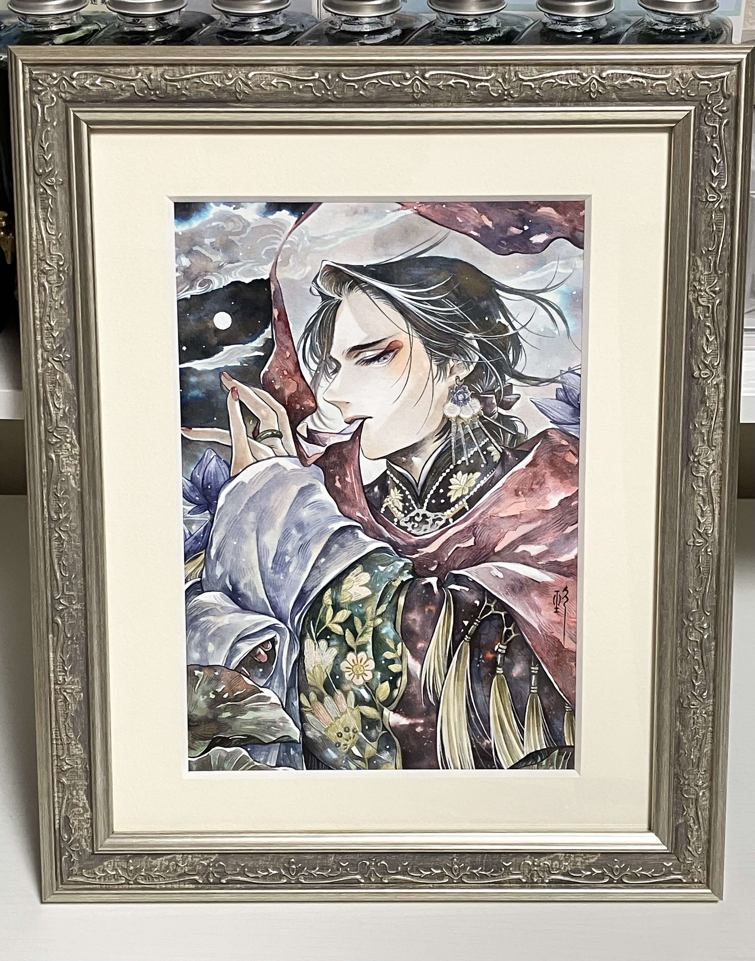 写実画 【和蘭海芋】　肉質画　サインあり 写実画 【和蘭海芋】 肉質画 サインあり 写実画 【和蘭海芋