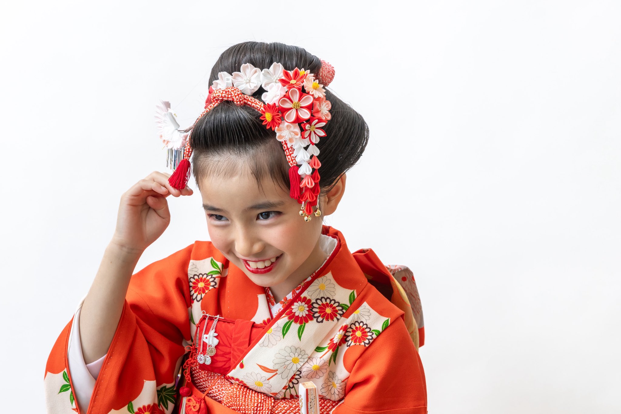 【京都　おはりばこ】　髪飾りセット 七五三 楽天市場】七五三 髪飾り【七歳用】華梅・勝山かんざし3点