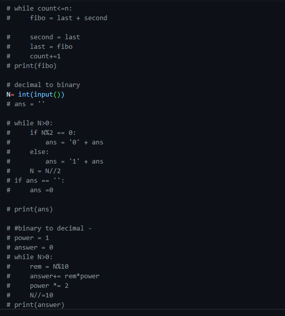 boraCanCode's tweet image. 📚Today’s Learning (Python)
🔹Practiced nested loops to level up loop control
🔹Solved problems for stronger grip:
▪️Fibonacci series
▪️Decimal ↔ Binary conversions
▪️Generate all prime numbers
logic building is getting sharper⚡
#Python #CodingJourney #LearnInPublic #DSA