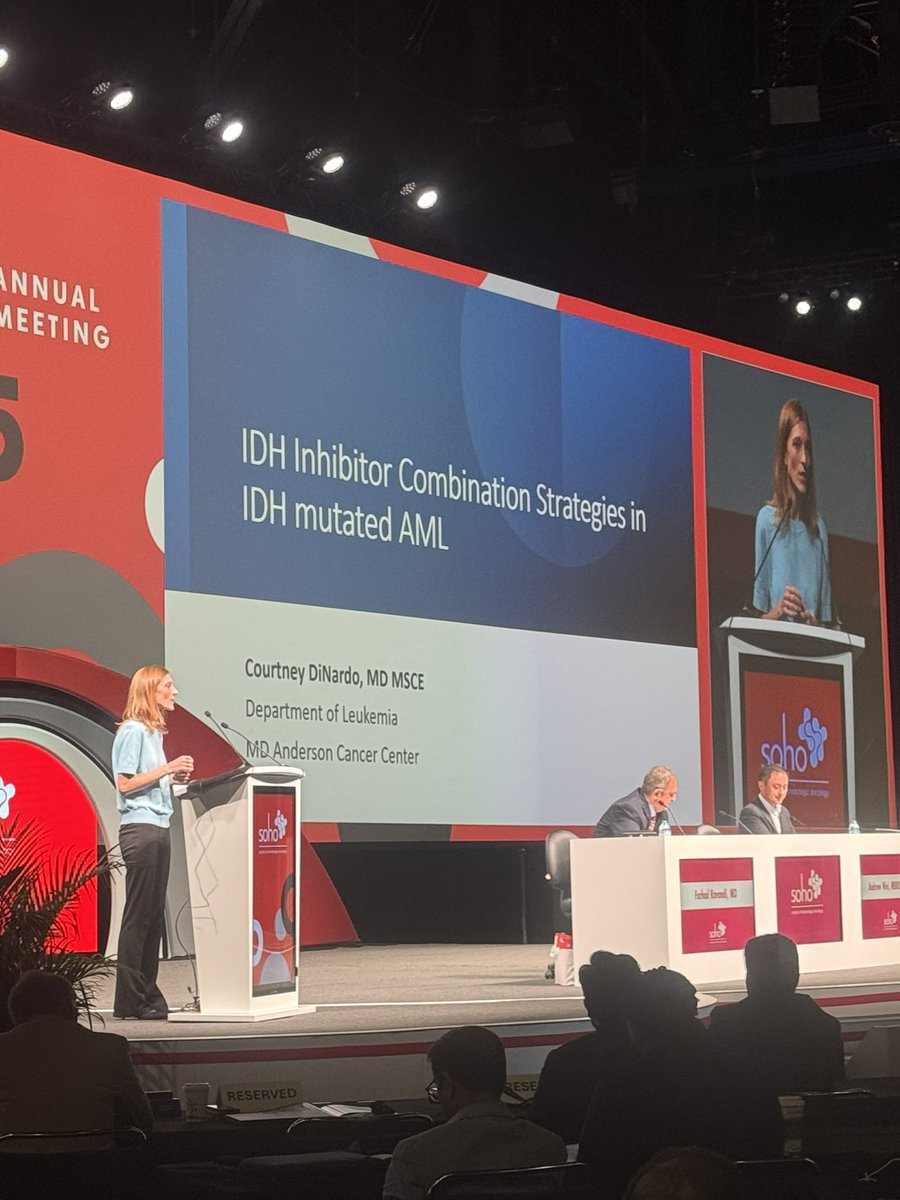 So inspiring to see Dr. DiNardo on stage! Thank you <a href="/SocietyofHemOnc/">Society of Hematologic Oncology (SOHO)</a>!