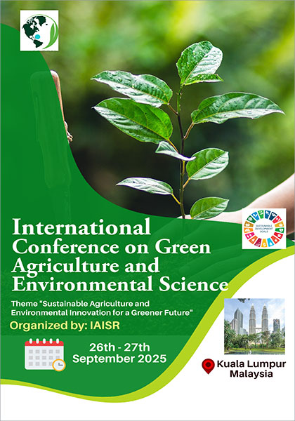 International Conference on Green Agriculture and Environmental Science (ICGAES 2025)
kindcongress.com/event/icgaes-2…
September 26-27, 2025 | #KualaLumpur, #Malaysia