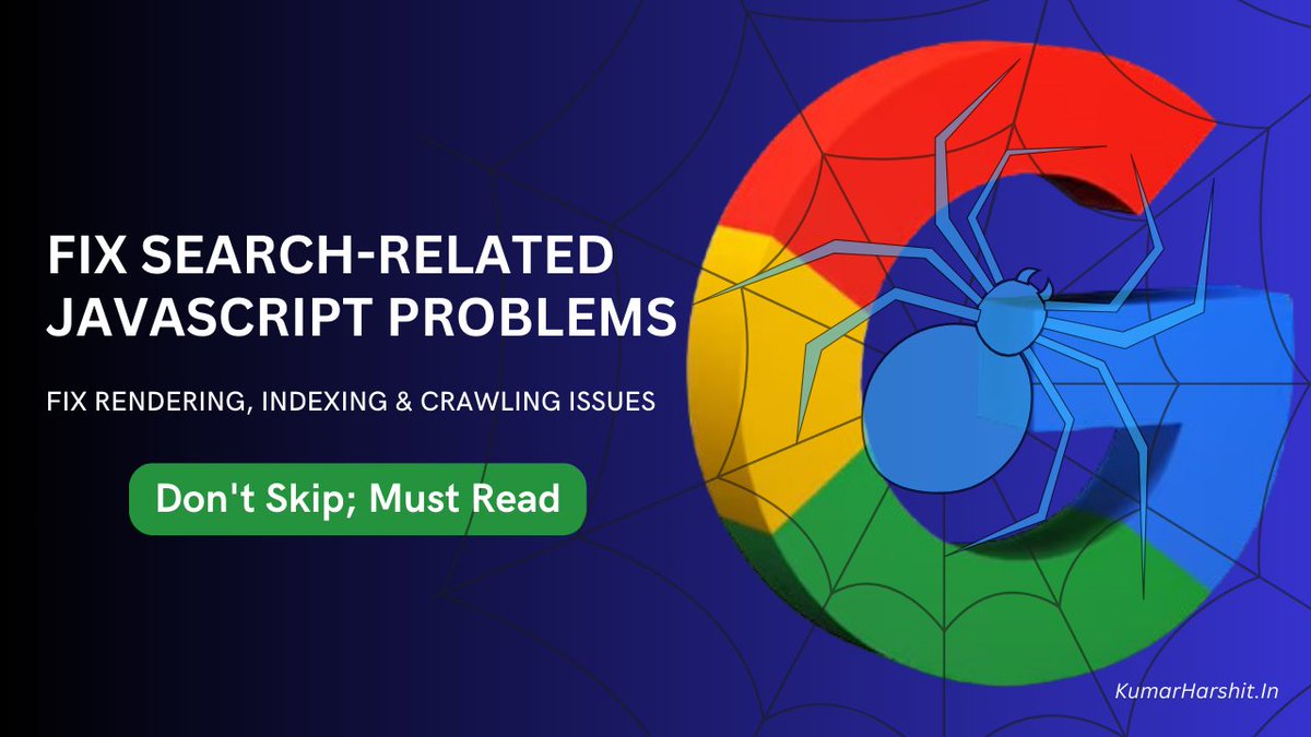 its_HarshitK's tweet image. 🛠️ Search-Related JavaScript Problems?
Just published the ultimate guide based only on Google Docs.
✅ Rendering
✅ Paywalls
✅ SSR
✅ JS Errors
✅ Storage
✅ Rich Results Test
✅ URL Inspection
📚Read: kumarharshit.in/fix-javascript…
#JavaScriptSEO #TechnicalSEO #AI #SEO