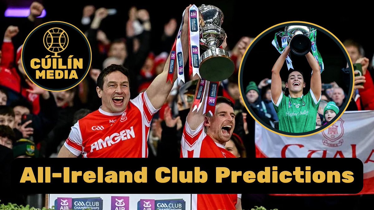 🚨 Cúilín Media - Club Predictions! 🚨 

Join us for the inaugural episode on Cúilín Media where we predict who will win the All-Ireland Club Championships for 2025/26 🏆

Gaelic Games Coverage - For the Fans - By the Fans 🙌

🗓️ Tonight
⏰ 20:00
🏆 All-Ireland Club Predictions