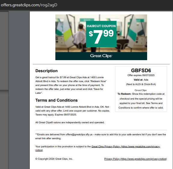 GreatClips99's tweet image. Great Clips Offers $8.99 Off Coupons September 2025. Great Clips Haircut Coupons $5 Off Printable 2025 & Online Discount Coupons $7.99 Off Sept.2025
#salon #haircut #coupons
offers.greatclips.com/5P5jrqY
offers.greatclips.com/j60zR0q
offers.greatclips.com/KbuuwuD