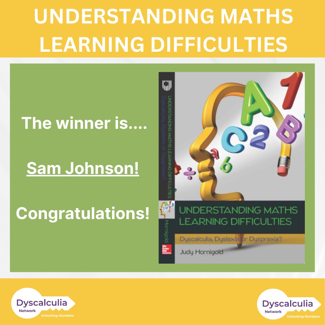 The Dyscalculia Network (@dyscalculianet1) on Twitter photo Congratulations to Sam!
Don't forget that this fabulous book by <a href="/DyscalculiaInfo/">Judy Hornigold</a> is also available here - amzn.to/45VdJ3z
#dyscalculia #mathsdifficulties #teachertraining Congratulations to Sam!
Don't forget that this fabulous book by <a href="/DyscalculiaInfo/">Judy Hornigold</a> is also available here - amzn.to/45VdJ3z
#dyscalculia #mathsdifficulties #teachertraining