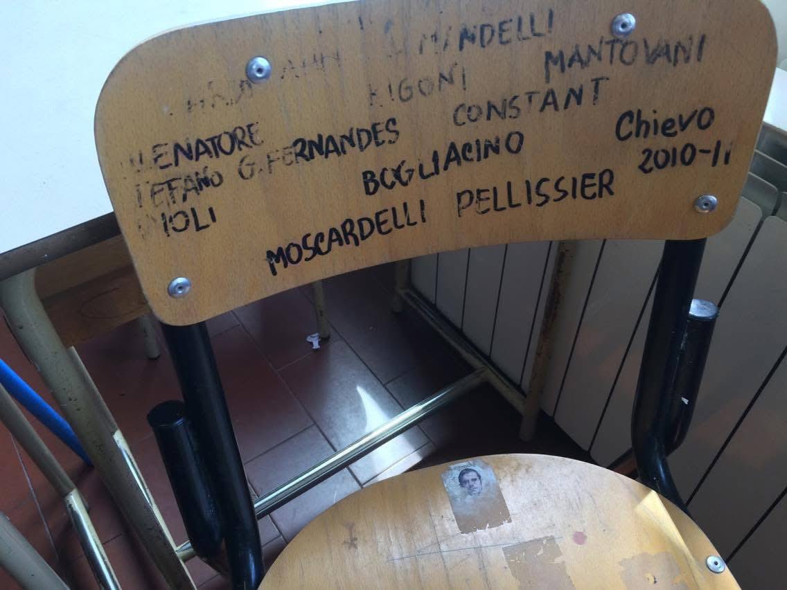 La mia sedia alle superiori. 

Manchi tremendamente.