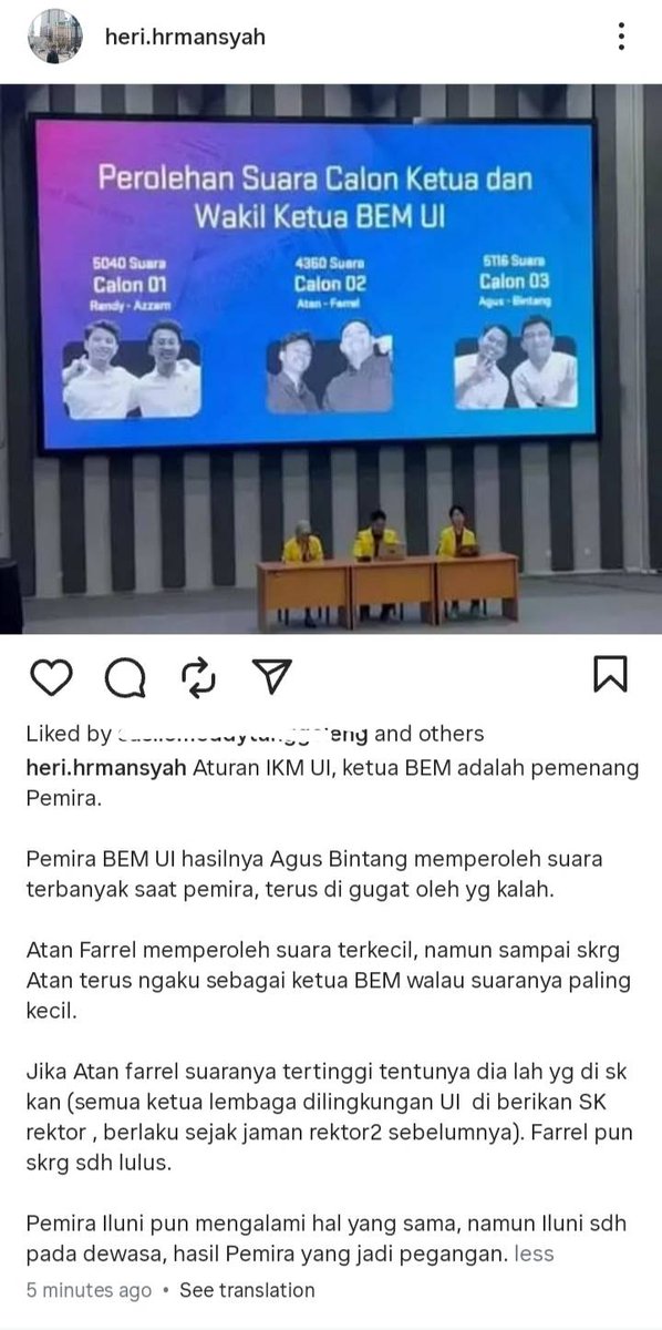 Kata rektor ui! 
Wdyt guysss??