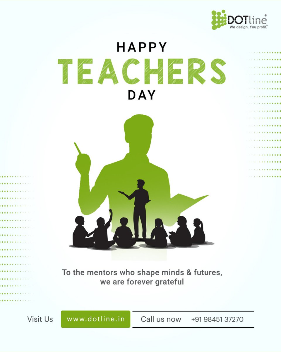 dotlineweb's tweet image. 📚✨ Happy Teachers’ Day!
To the mentors who shape minds &amp;amp; futures, who inspire curiosity &amp;amp; guide with patience — we are forever grateful. ❤️
Here’s to the teachers who light the way for generations to dream, learn &amp;amp; achieve. 🌟
#Dotline #HappyTeachersDay #TeachersDay