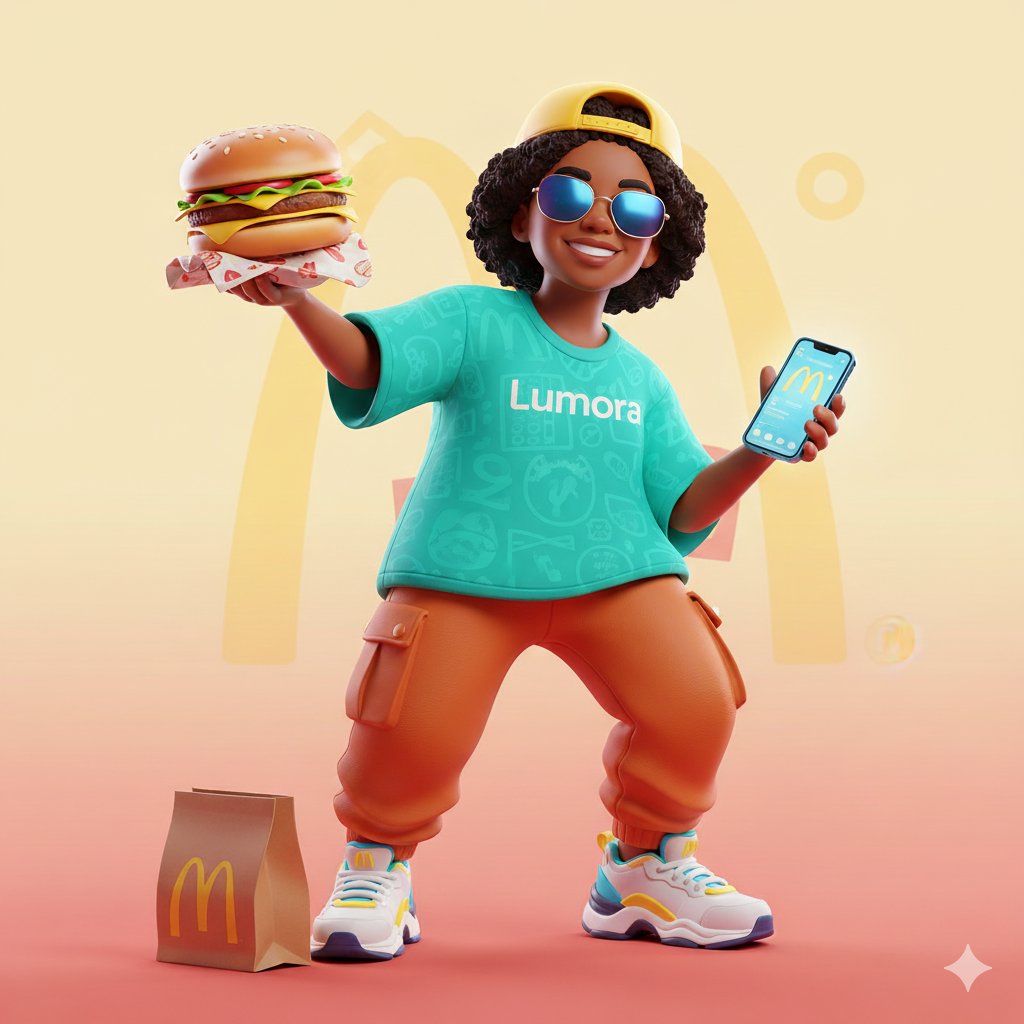 lumora_base's tweet image. Hope it&apos;s not too late to get a GM.

Serving up some fresh vibes! 🍔📱 Rocking my favorite streetwear and that Lumora glow. 
Who&apos;s ready for some good food and good times? 😜 

#Lumora #McDonalds #Streetwear #GoodVibes
